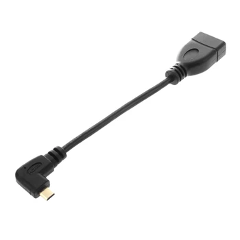 90 Derece mikro HDMI Sağ Yön Erkek HDMI Dişi Adaptör Kablosu, Uzunluk: 17 cm