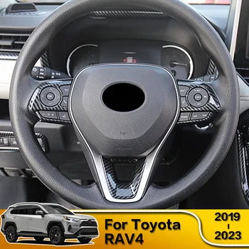 ABS Araba direksiyon Düğmesi Paneli Sequins çerçeve Trimler Toyota Rav4 XA50 Corolla E210 2019 2020 2021 2022 Aksesuarları