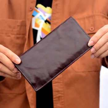 AETOO Pilili el yapımı deri erkek cüzdanları 2023 yeni uzun çoklu kart sürücü belgesi tutma çantası kart cüzdan