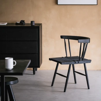 Ahşap Minimalist yemek sandalyeleri Tasarım Yaratıcı Arkalığı Oturma Odası yemek sandalyeleri Arkalığı Silla Comedor Ev Mobilyaları WZ50DC