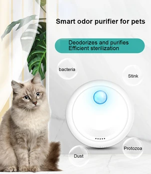 Akıllı Pet Koku Temizleyici USB Şarj çöp tepsisi Koku Giderici Hava Temizleyici Köpekler ve Kedi için Elektronik Sterilizepet Malzemeleri