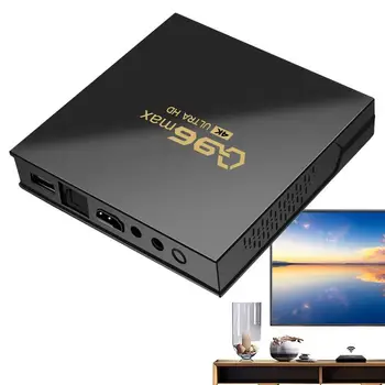 Akıllı TV kutusu Wifi 4k Q96 Max akıllı TV kutusu Yüksek Hızlı Çalışma Mantık 905l2 Dört Çekirdekli 2.4 g Wifi 4k HD Set Üstü Kutusu