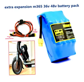 Aleaıvy Ekstra Genişleme m365 ve Pro Pil Paketi 36V 4.4 Ah 18650 şarj edilebilir lityum iyon batarya İle Kablo Kiti Scooter için
