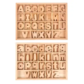 Alfabe Mektubu Blokları Montessori Oyuncaklar Öğretim Yardımcıları Öğrenme Yeni Yürümeye Başlayan Çocuklar için