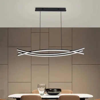 Alüminyum Basit LED Avizeler Restoran Mutfak Bar Asılı aydınlatma armatürleri Yüksekliği Ayarlanabilir Modern Lamba