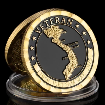 Amerika Screaming Eagles Deniz Piyadeleri Altın Kaplama Mücadelesi Coin ABD Vietnam Savaşı Veteran Koleksiyon Hediye Hatıra parası
