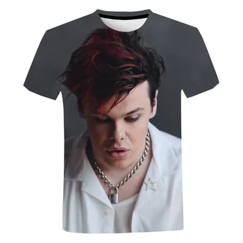 Amerika Ünlü Şarkıcı Yungblud Unisex Yaz Rahat Tarzı sıfır yaka bluzlar Tees Polyester Kısa Tshirt