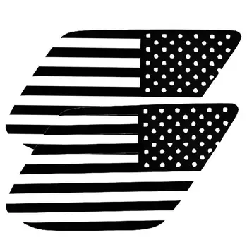 Amerikan Bayrağı Çıkartmaları Araçlar İçin 2 adet Önceden Kesilmiş Amerikan Bayrağı Çıkartmalar Araba Aksesuarları Araç Yan Etiket Vinil Çıkartması Dekorasyon