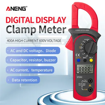 ANENG ST202 Dijital Kelepçe Multimetre AC / DC Kelepçe Metre Dijital Voltmetre Ampermetre Lcr Kelepçe Metre sıcaklık ölçümü ile