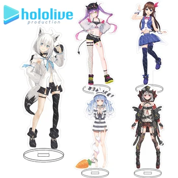 Anime Hololive Şekil Standı Modeli Plaka Uruha Rushia Hosimati Suisei Inugami Korone Çanta Standı Modeli Sevimli Şekil Anahtarlık