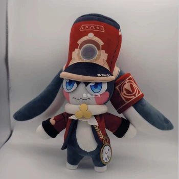 Anime Honkai: Yıldız Demiryolu Kubbe Demiryolu Tren Kaptan 30cm Göz Çıkartmalar Pam-Pam Küçük Peluş oyuncak bebekler Cosplay Şekil Yılbaşı Hediyeleri