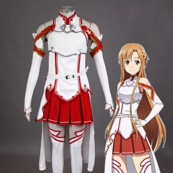 Anime Sword Art Online Yuuki Asuna Cosplay Kostümleri Oyunu Üniforma Cadılar Bayramı Karnaval Elbise Kadınlar Kızlar İçin
