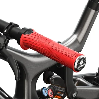 Anti-skid 1 Çift Rahat Kilitlenebilir Bisiklet Sapları Ultralight Bisiklet Parçaları Dağ Bisikleti Gidon Kavrama Yumuşak Kauçuk MTB Sapları