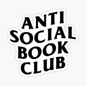 Anti Sosyal Kitap Kulübü Booktrovert Kitap 5 ADET Çıkartmalar Çıkartmalar Dizüstü Pencere Su Şişeleri Dekor Komik Sanat Odası Çocuk