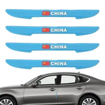 Anti-Çarpışma Şeritler Araba İçin 4 Adet UV dayanıklı İnce Kapı Anti-çarpışma Koruma Şeritleri Esnek PVC Çizilmeye solmayan Araba Kazası