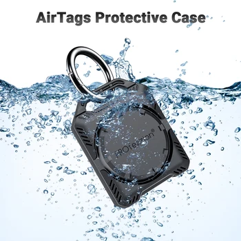 Apple AirTag Koruyucu Kılıf Konumu Cihazı Airtag Anti-kayıp su geçirmez Anahtarlık Zırh Darbeye Dayanıklı Kapak Aksesuarları