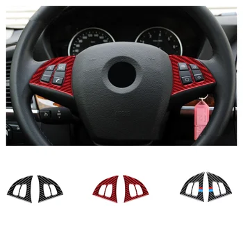 Araba Far Anahtarı Başlat Düğmesi direksiyon Modifikasyonu Kapak Trim Şerit Sticker BMW için X5 X6 E70 E71 2008-2013