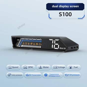 Araba Head Up Ekran HUD Göstergesi Otomatik OBD2 Sürüş Bilgisayar Sıcaklık Hız Göstergesi Head-up Ekran araç elektroniği Aksesuarları
