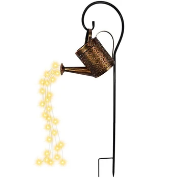 Asılı Şelale Lambası Peyzaj Güneş LED Lamba Su Geçirmez bahçe dekoru Yard Sundurma Çim Arka Bahçe