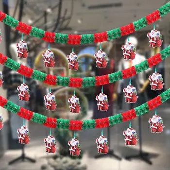 Avize Şenlikli Noel Süslemeleri Sahne Düzeni için duvar Bayrağı Asılı Kolye Pencere Görüntüler Klasik Noel
