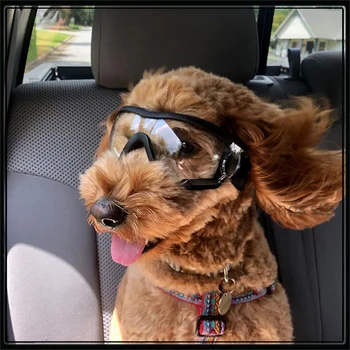Ayarlanabilir Pet Köpek Gözlük Güneş Gözlüğü Anti UV güneş gözlüğü Göz Aşınma Koruması Su Geçirmez Rüzgar Geçirmez Güneş Gözlüğü Pet Köpek Malzemeleri