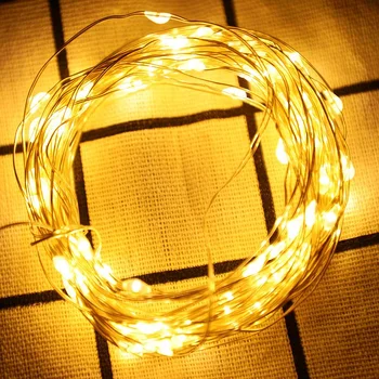 Açık Noel Ağacı DIY Dekor 5/10M LED Peri İşıklar Bakır Tel Dize İşıklar Tatil Lambası Garland Düğün Parti Dekorasyon