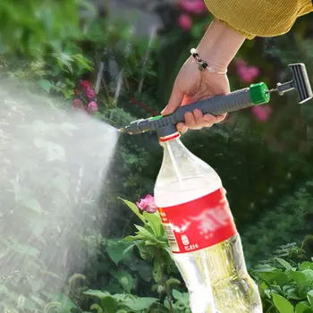 Bahçe Sulama Püskürtücü içecek şişesi sulama kovası Yüksek Basınçlı Küçük Manuel Ayarlanabilir sprey başlığı Tarım Araçları