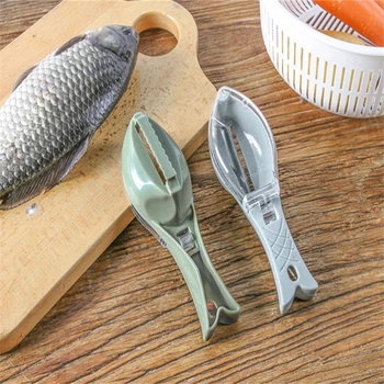 Balık pulu kazıyıcı Aracı Kazıma Balık Kazıyıcı Temizleme Bıçağı Sökücü Temizleyici Plastik Balık pulu Kazıyıcı kapaklı Mutfak Aksesuarları