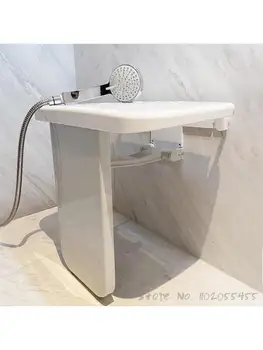 Banyo katlanır tabure duş oturağı Japon tarzı plastik duvara monte duvar bariyersiz yaşlı banyo taburesi banyo sandalyesi
