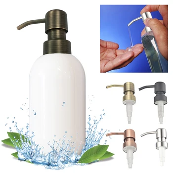 Banyo Paslanmaz Çelik Sıvı losyon dispenseri Kafa Değiştirme Sabun Duş Pompası Kafa İtme Tipi Losyon Pompası Kafa