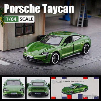 Bburago 1/64 Ölçekli Porsche Taycan Minyatür Alaşım Araba Modeli Diecast Araç Çoğaltma Koleksiyonu Oyuncak Çocuk Hediyeler İçin