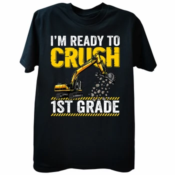 Ben Hazır Ezmek için Sınıf İnşaat Ekskavatör T Shirt Yaz Grafik Pamuk Streetwear Kısa Kollu Hediyeler T-shirt Erkekler