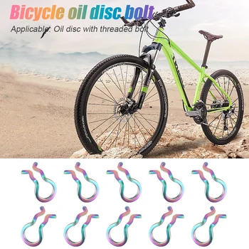Bisiklet hidrolik disk fren Pad Cıvata Segman Hafif Titanyum Alaşımlı Bisiklet Cıvata disk fren Balataları Sabitleme Vidası Montaj