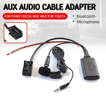 Bluetooth Aux Alıcısı Kablo Adaptörü ile Mic Aux Kafa Ünitesi Arayüzü Ford Focus için Mk2 MK3 Fiesta Ses