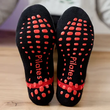 Büyük Boy Yoga Çorap Kadın kaymaz Silikon Spor Salonu Spor Dans spor çorapları Unisex Erkekler Kadınlar Pamuk Nefes pilates çorabı