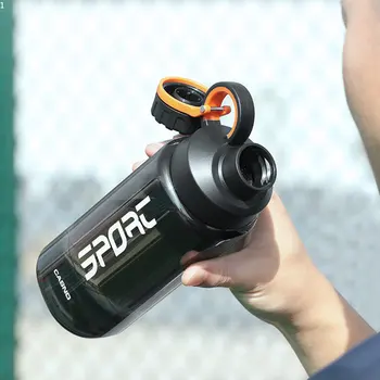 Büyük Kapasiteli Taşınabilir Spor Su Şişesi Paslanmaz Çelik Filtre İle Gym Fitness Açık sporcu shakerı içme şişesi BPA Ücretsiz