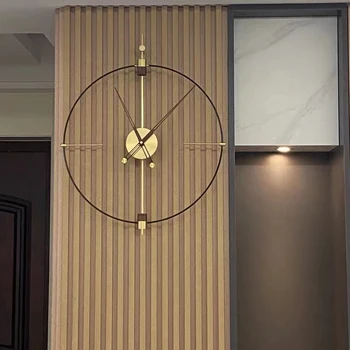 Büyük Sessiz Metal duvar saati Ücretsiz Kargo Yuvarlak Mutfak Duvar Saati Sanat Kuvars Modern Mekanizması Reloj De Pared Ev Dekorasyon
