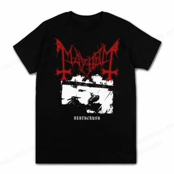 Camiseta de rapero Mayhem Death para hombre y mujer, Camisa de algodón, Hip Hop, Anime, Rock