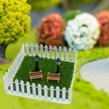 Canlı Mini Bahçe Süslemeleri Dollhouse Bahçe Aksesuarları Büyüleyici Minyatür Bahçe Dekor Suni Çim Mobilya Çocuklar için