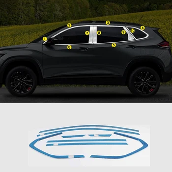 Chevrolet TRACKER için 2020 2021 2022 2023+ Paslanmaz çelik Krom Dış Pencere Kalıplama Şerit Eşik ayağı yan Kapak Trim