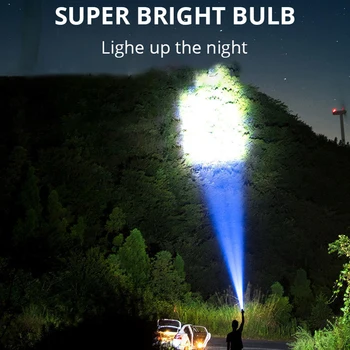 COB Acil Durum Lambaları su geçirmez LED Fener El Feneri 500LM 4 Aydınlatma Modları Şarj Edilebilir Açık Kamp Balıkçılık Yürüyüş için