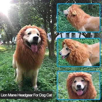 Cosplay Oyuncak Pet Accessorieswarm Pet Peruk Sevimli Aslan Yele Köpek Peruk Pet Cosplay Köpekler için Giysi Kedi Parti Peruk Şapka Kostüm