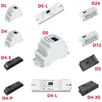 D4 D4-E D4-XE D5 D12 D24 DS DS-L DMX Dekoder Sayısal DMX512-SPI Dekoder ve RF Denetleyici CV ekran / Dın Ray / Çoklu karartma