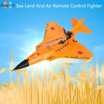 Deniz Kara Ve Hava Artı Uzaktan Kumandalı Uçak Modeli Epp Malzeme Su Geçirmez Otomatik Dönüş Kontrol led ışık Oyuncak Hediye