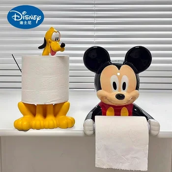Disney Anime Mickey Mouse Yaratıcı Tuvalet Banyo Rafı Sevimli Deliksiz Tuvalet Kağıdı Duvara Monte Kağıt Rulo Seramik