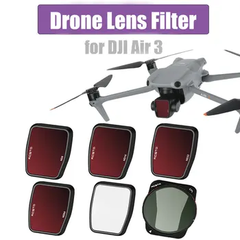 DJI Air 3 UV CPL ND8 için Ayarlanabilir Kamera Filtre Seti/16/32/64 ND8 16 32 64PL Drones DJI Hava 3 Drone Aksesuarları İçin Filtre