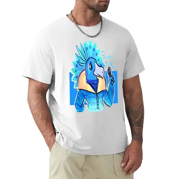 Donny Osmond Mavi Kuş T-Shirt özel t shirt erkek hayvan baskı gömlek t shirt adam Anime t-shirt erkek T-Shirt anime
