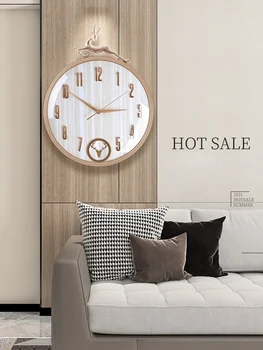 Duvar saati oturma odası ev moda 2021 yeni punch - ücretsiz kuvars saat ışık lüks saat modern minimalist atmosfer saati