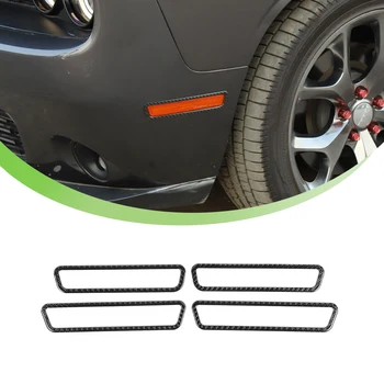 Dönüş Sinyali Lmap ışık dekorasyonu Kapak Trim Çıkartması Dodge Challenger 2015-2023 için Araba Dış Aksesuarları Yumuşak Karbon Fiber