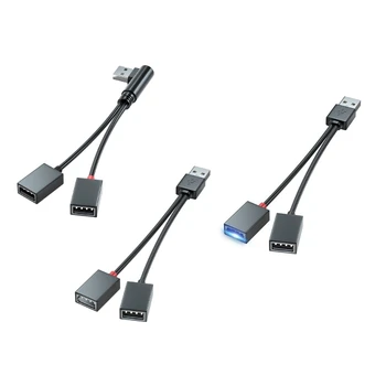 E56B USB Splitter Hub Mobil Güç, Araba, Bilgisayar USB Erkek Kadın Kablosu Veri Kablosu Uzatma Adaptörü